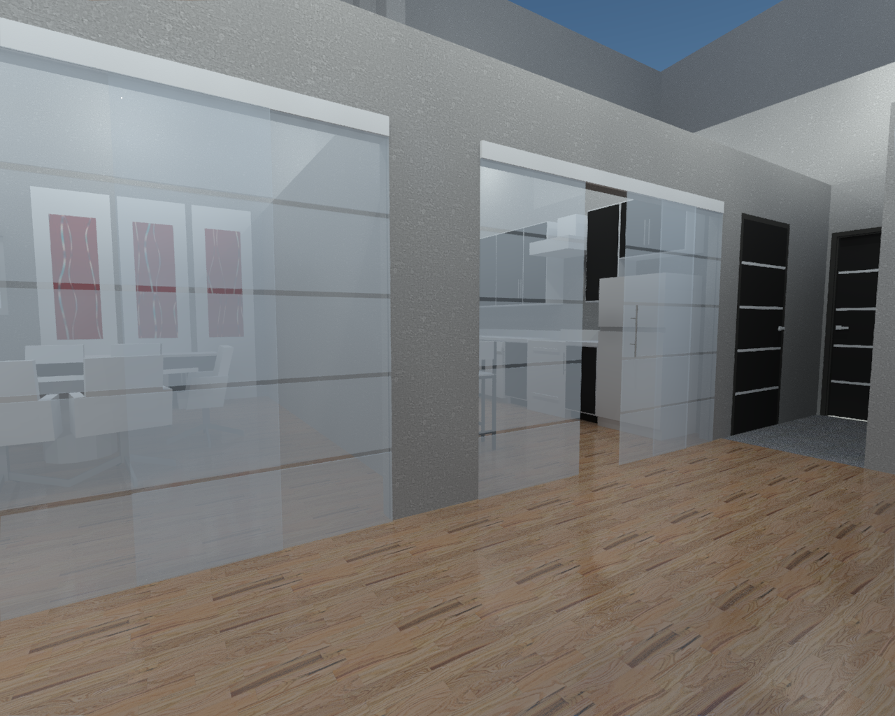3D Hallway Scene